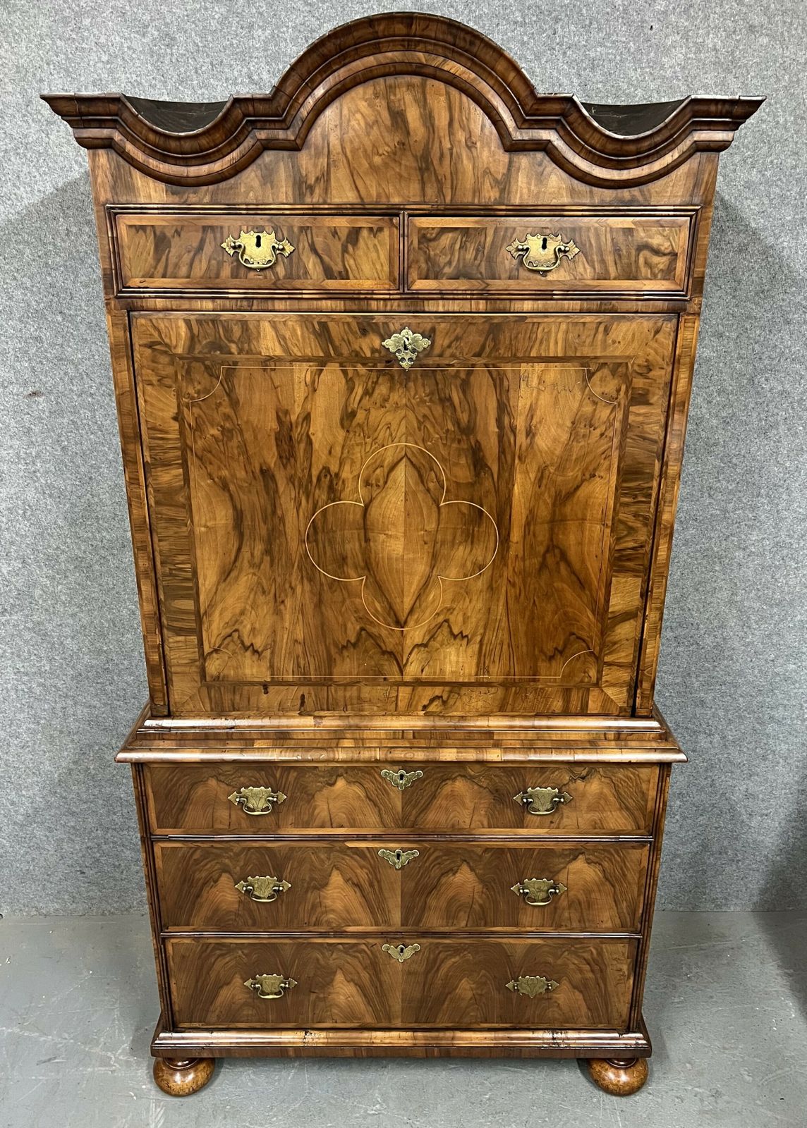 An Unusual William And Mary Period Figured Walnut Escritoire photo furniture