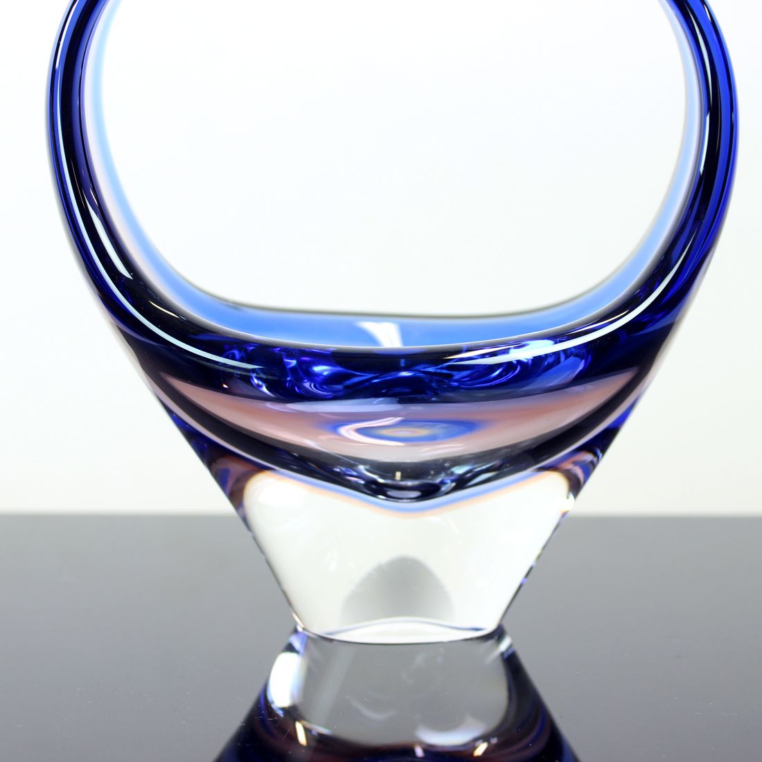 Art Glass Bowl By Frantisek Zemek For Sklarna Mstisov, 1960s photo vintage