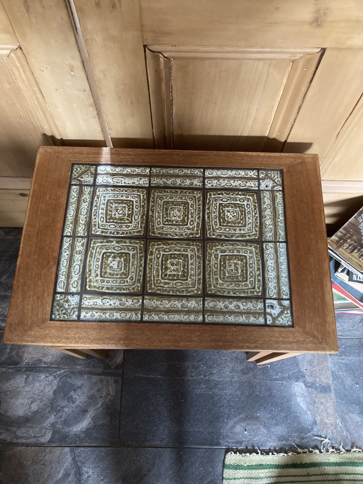 1960s Kvalitet Danish Teak Nest Of Tables With Tiled Top photo buy