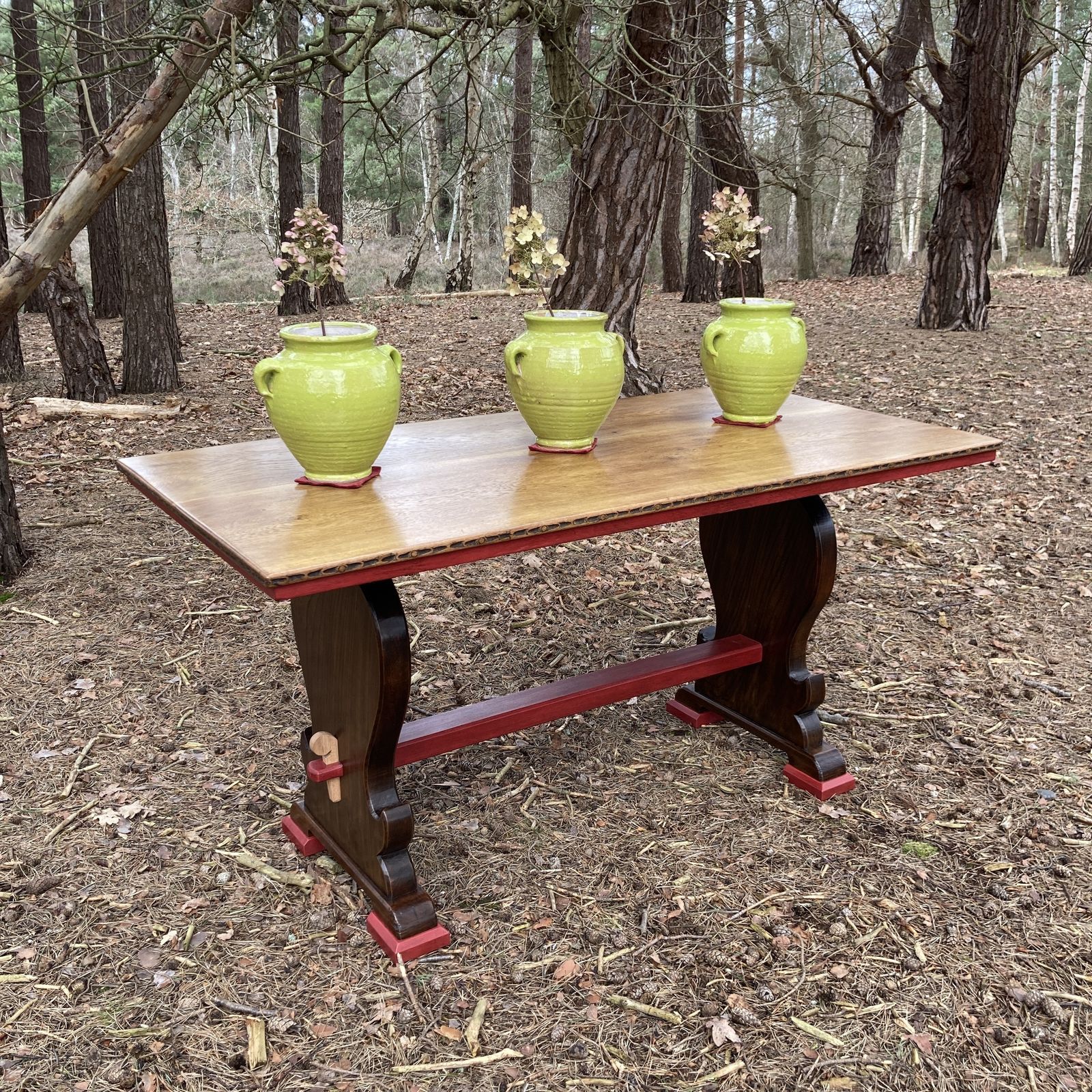 Oak And Elm Refectory Table, Retailed By Heals Of London, Circa 1900