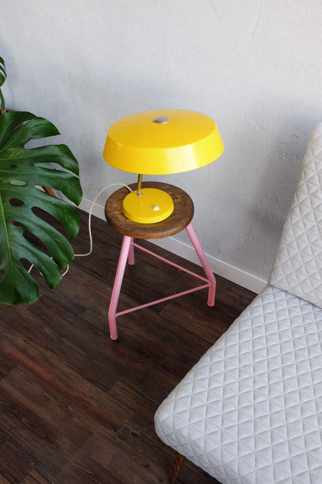 East Germany Vintage Yellow Table Lamp By Veb Narva Leuchtenbau, 1960s photo 444.0
