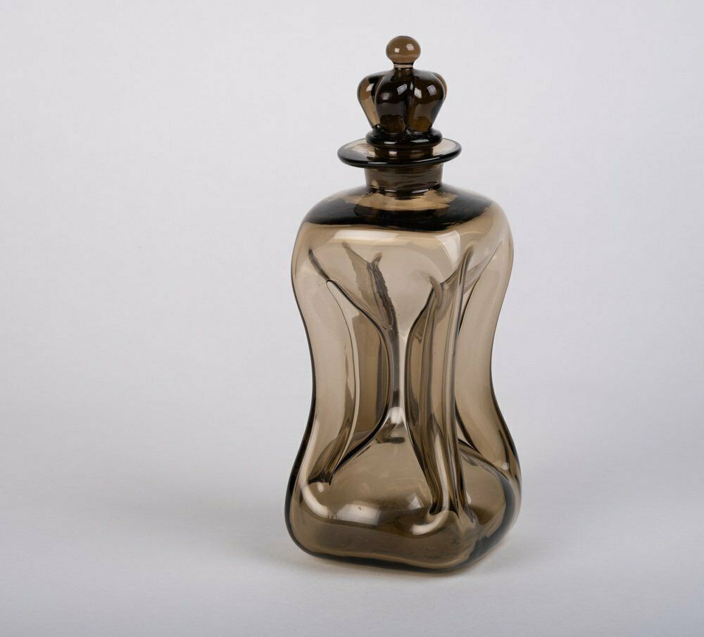 Mid Century Danish Glass Kluk Kluk Decanter By Jacob E. Bang For Holmegaard
