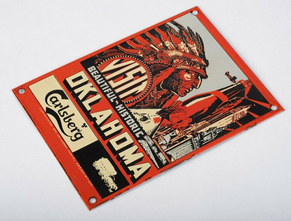 Danish Enamel Signs By Carlsberg, 1950s, Set Of 3