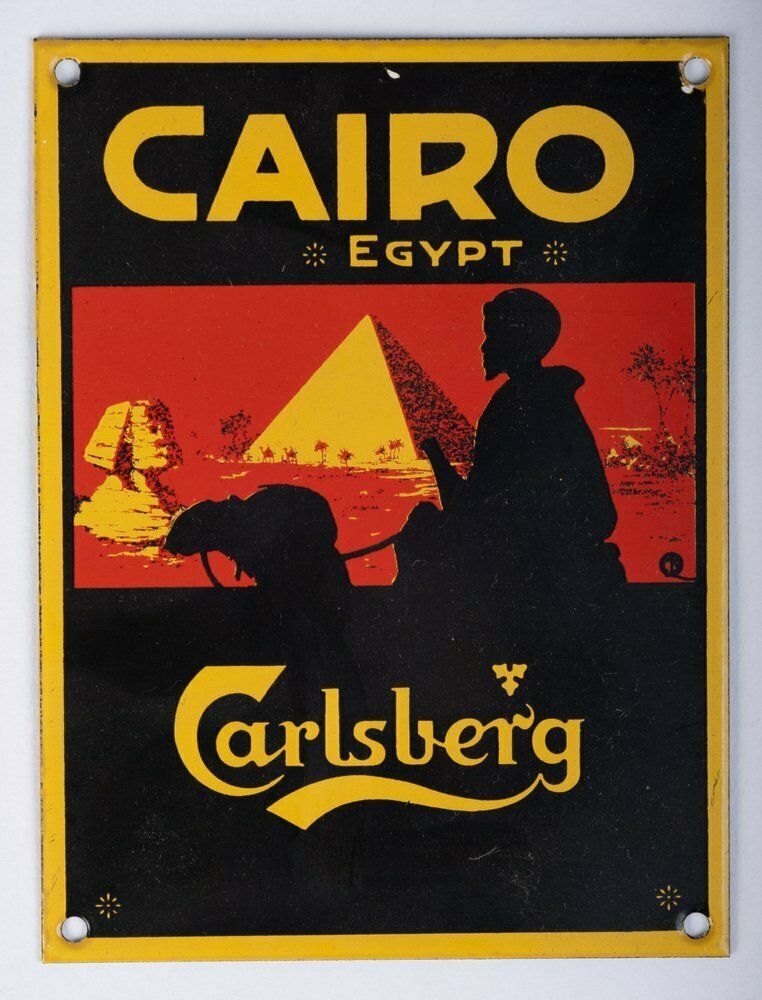 Danish Enamel Signs By Carlsberg, 1950s, Set Of 3 photo vinterior