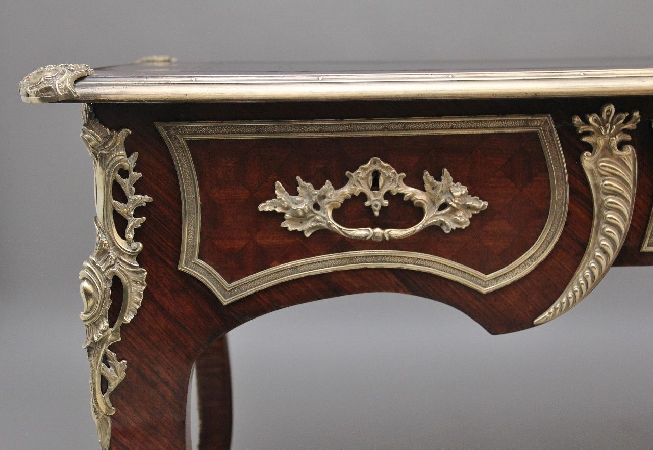19th Century French Kingwood Ormolu Mounted Desk photo for sale