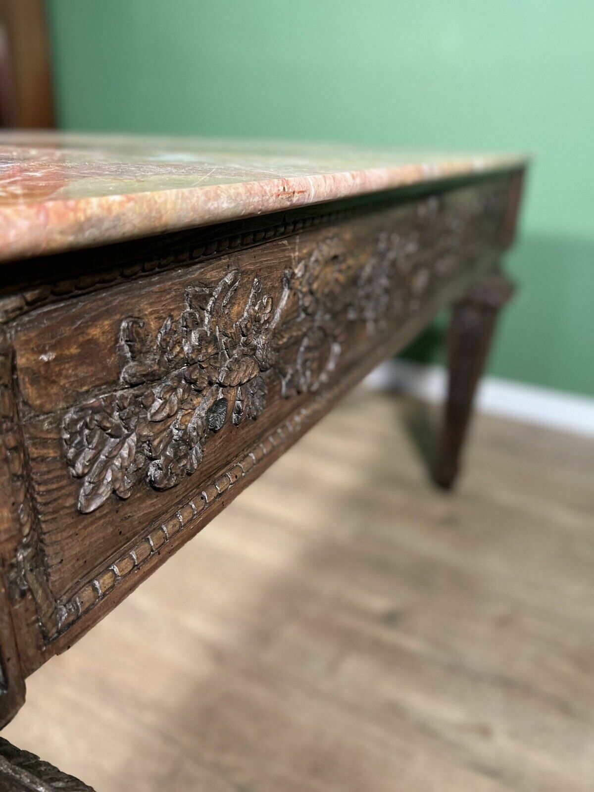 An Italian Carved Fruitwood Centre Table photo vintage