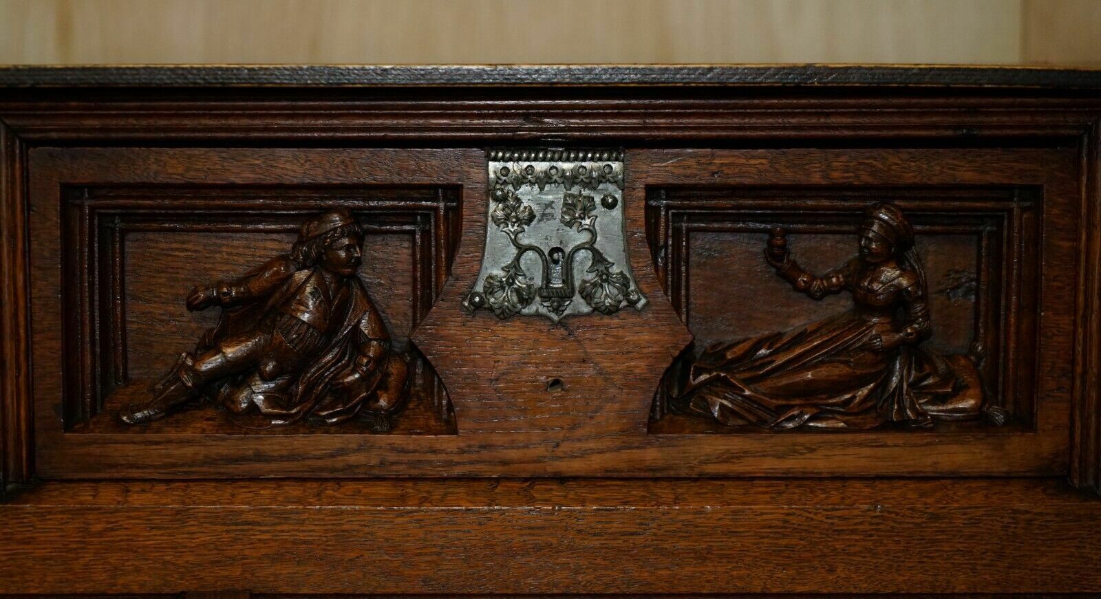 Furniture Exquisite Gothic Revival Circa 1860 Hand Carved Sideboard Must See Pictures photo