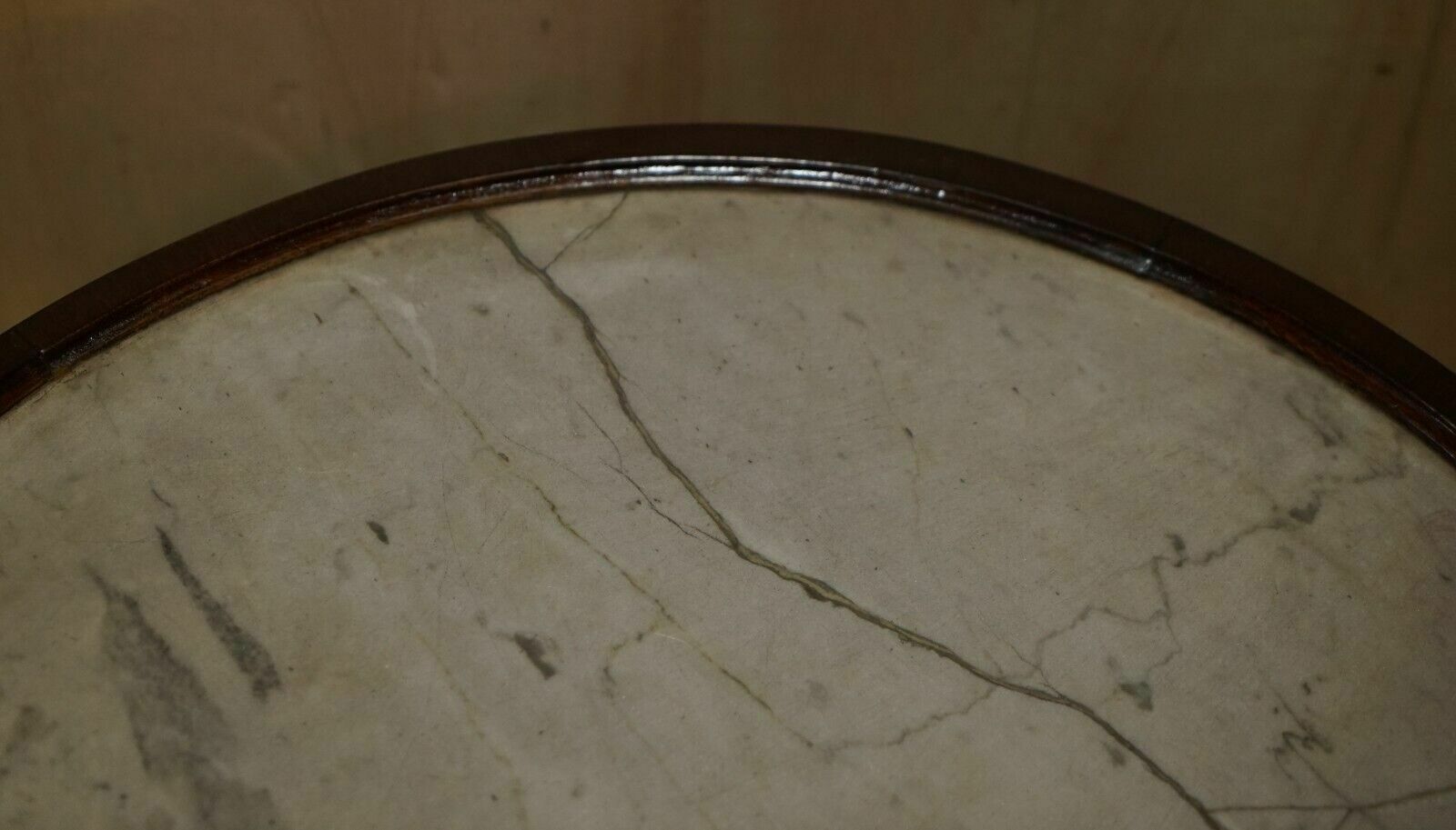 1950.0 Editors Choice Antique Italian Marble Topped Occasional Centre Table Lions Paw photo