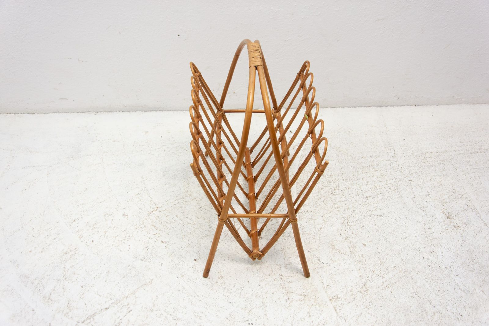 photo furniture Mid Century Rattan Magazine Rack By Jan Kalous For úluv 1960´S Czechoslovakia