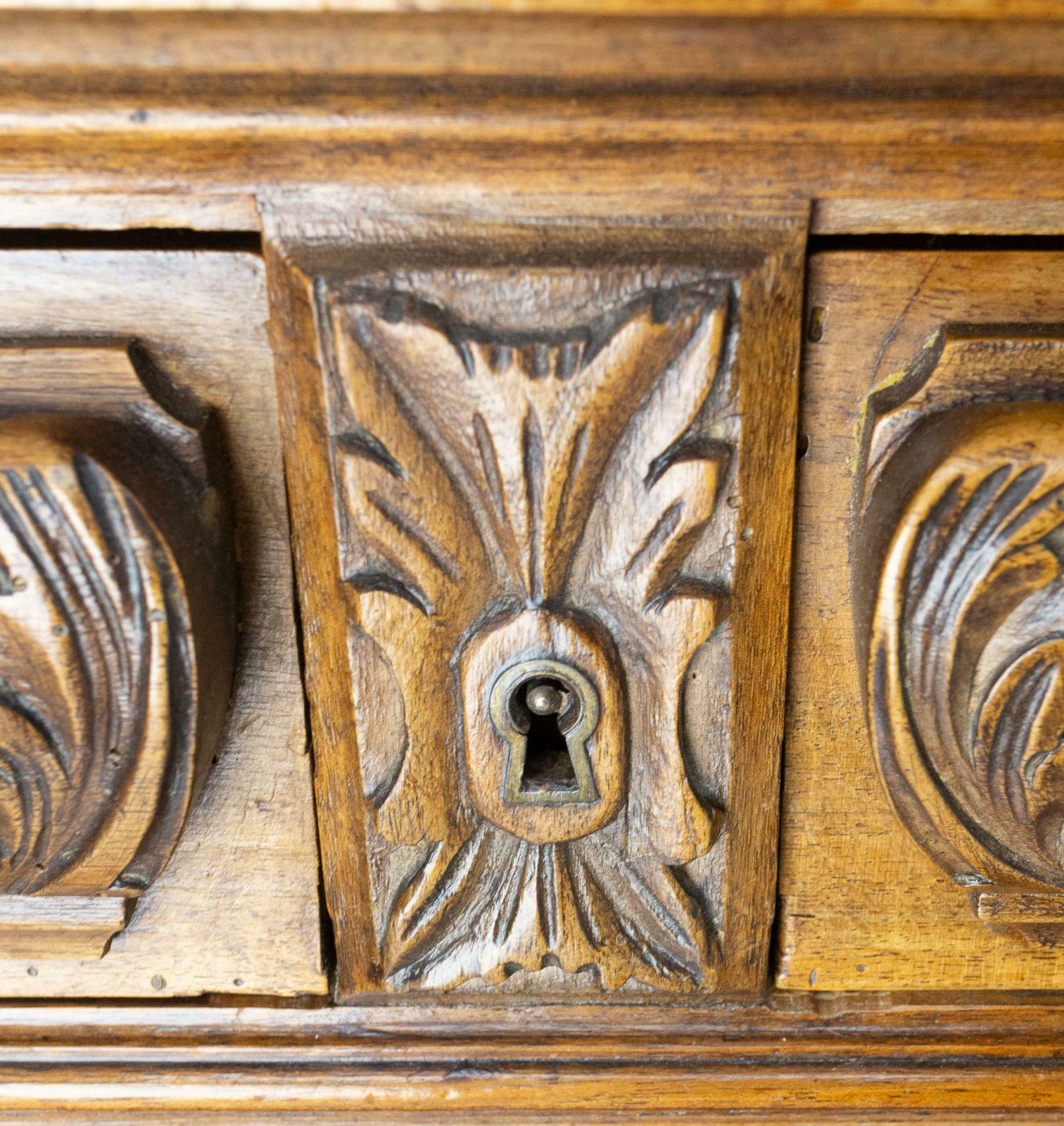 photo for sale Baluster Console Or Serving Table Marble Top Louis XIII St, French, Late 19th C