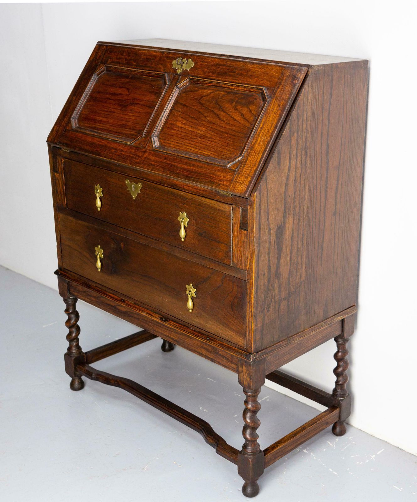 English Buffet Secretaire, Escritoire Cabinet Oak, With Drawers, Circa 1920 photo Furniture