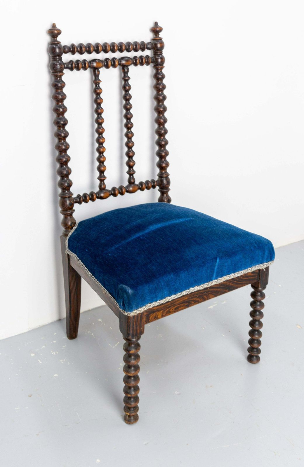Napoleon III Chair With Turned Beech And Velvet For Child French, Circa 1880 photo Furniture