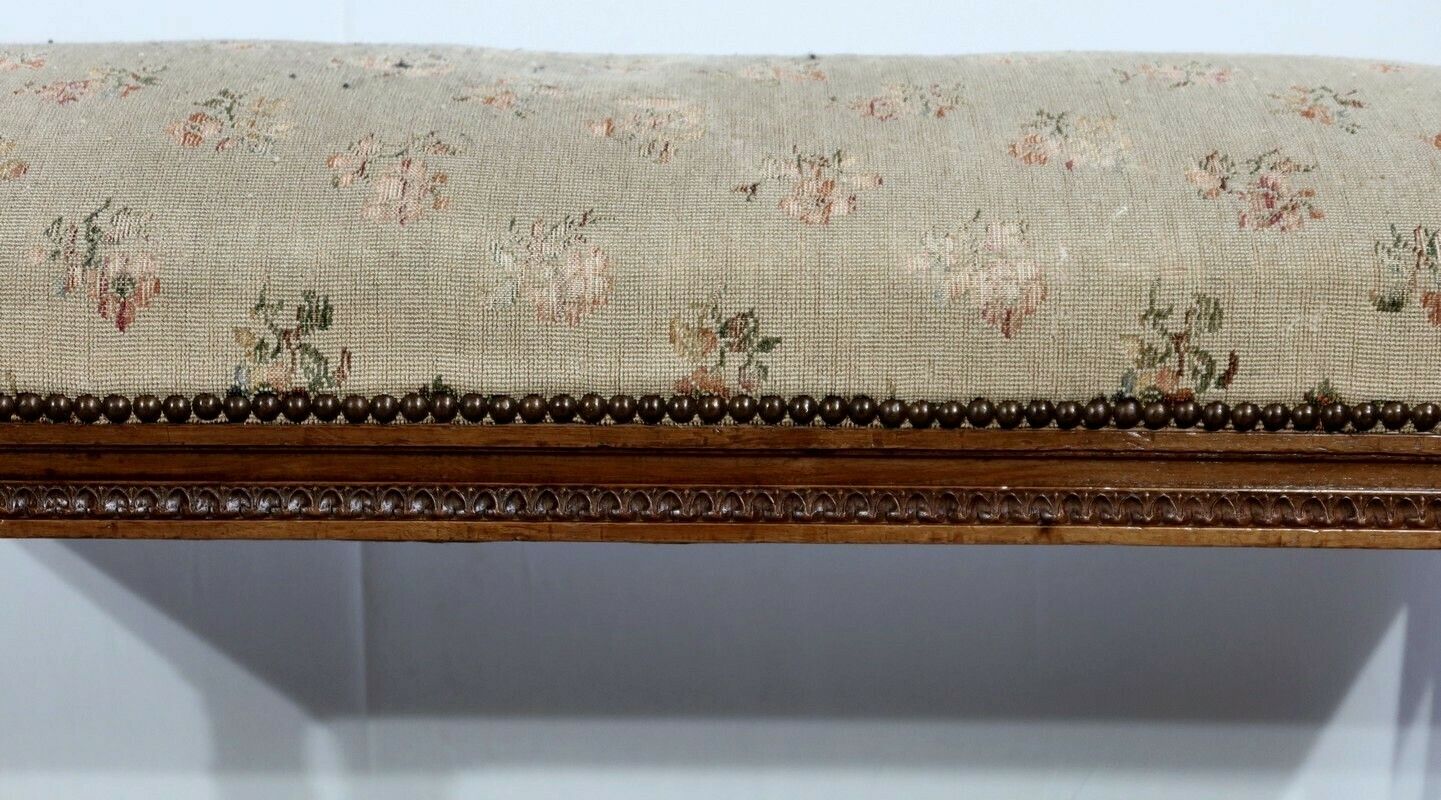 Long Bench In Solid Walnut, Louis XVI Style – 1900 photo buy