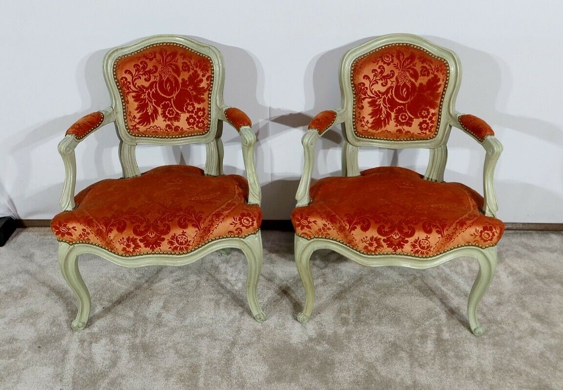 Pair Of Small Cabriolets, Louis XV Style   19th Century photo vinterior