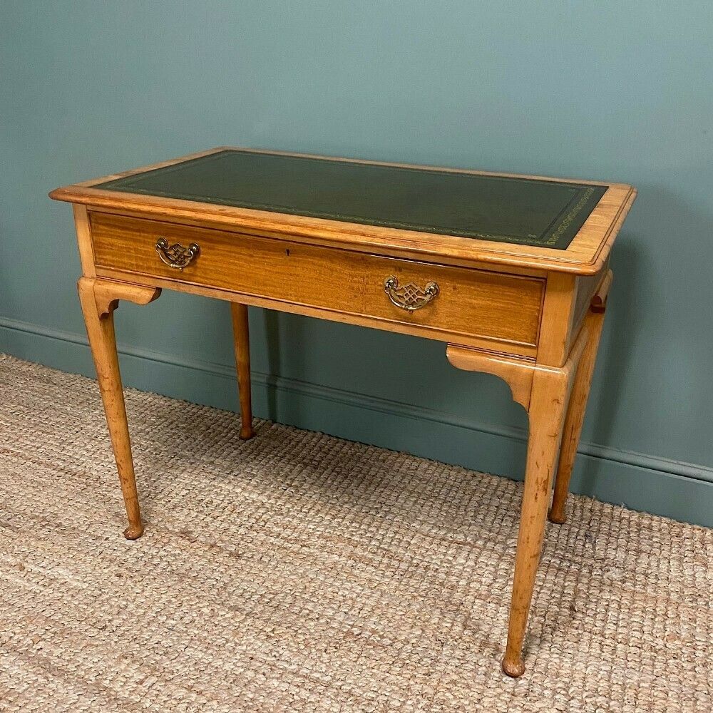 High Quality Antique Satinwood Writing Table By Gillows photo for sale