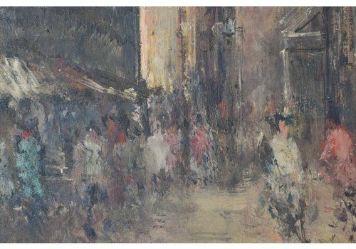Joan Antoni Valls Trullas   Impressionist City Scene, Barcelona photo for sale