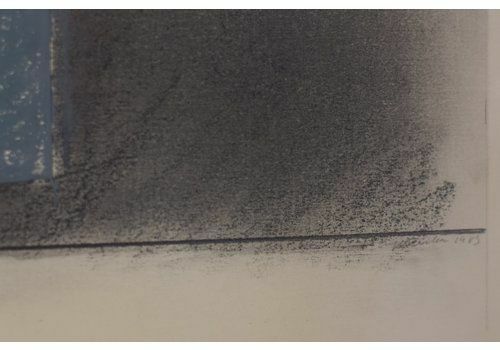 Minimalist Landscape In Grey And Blue photo Art