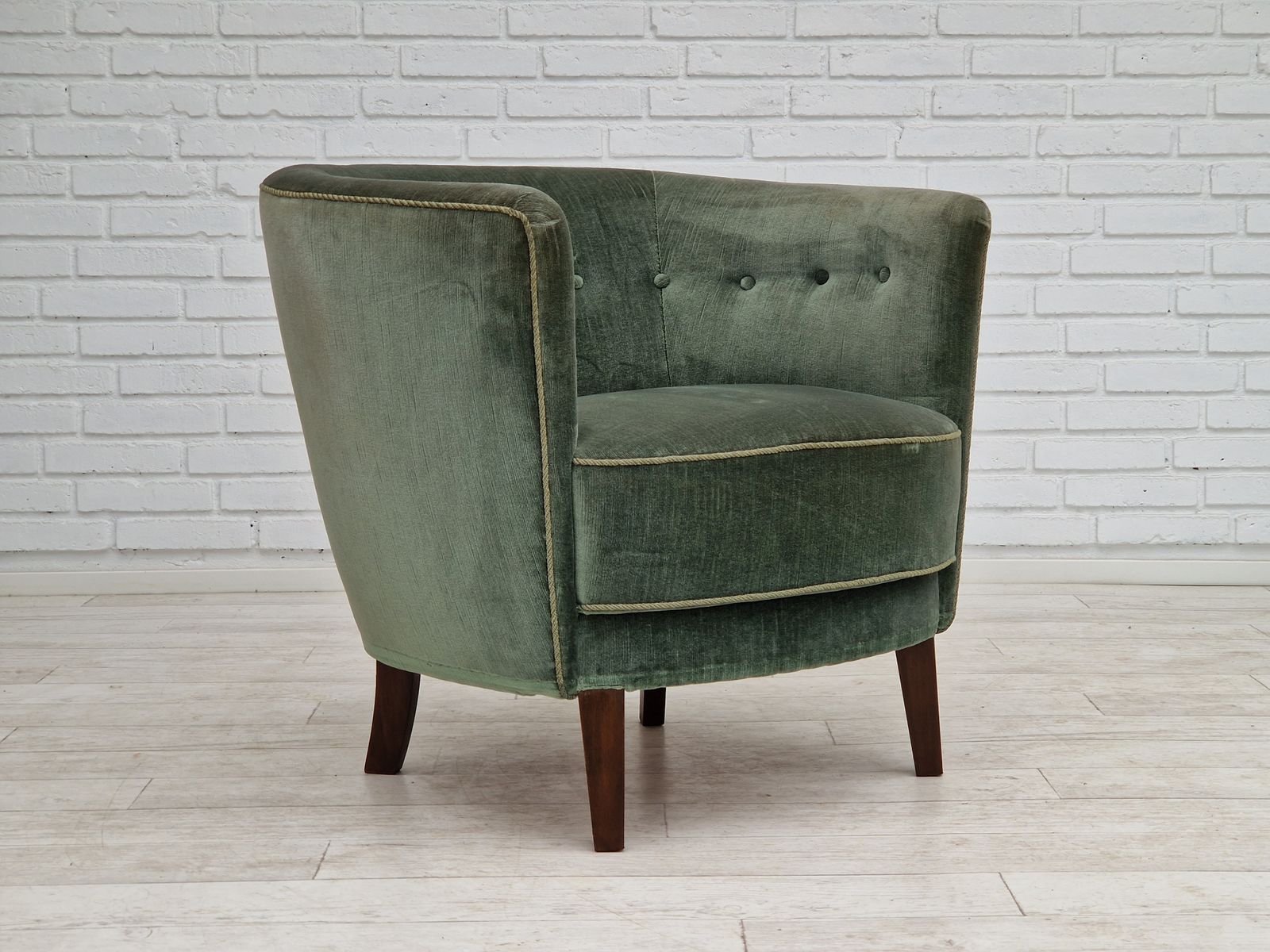 1960s, Danish Design, Curved Loungechair, Original Very Good Condition. photo for sale