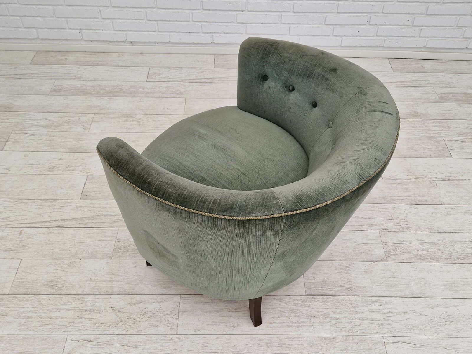 1960s, Danish Design, Curved Loungechair, Original Very Good Condition. photo buy
