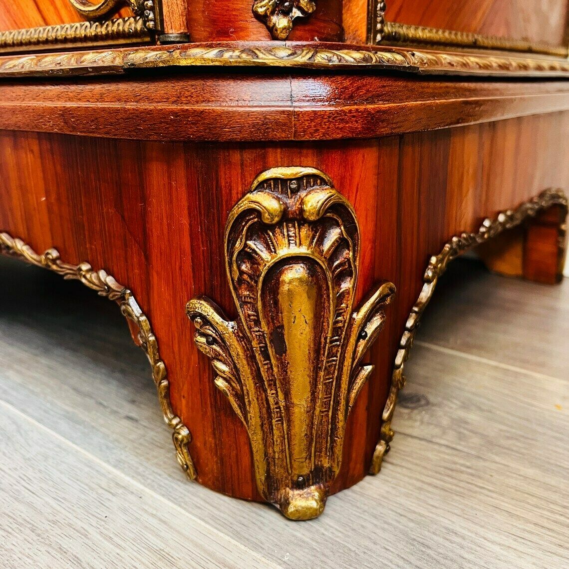 photo furniture Exquisite Vintage Hand Painted Cabinet French Louis XV Style