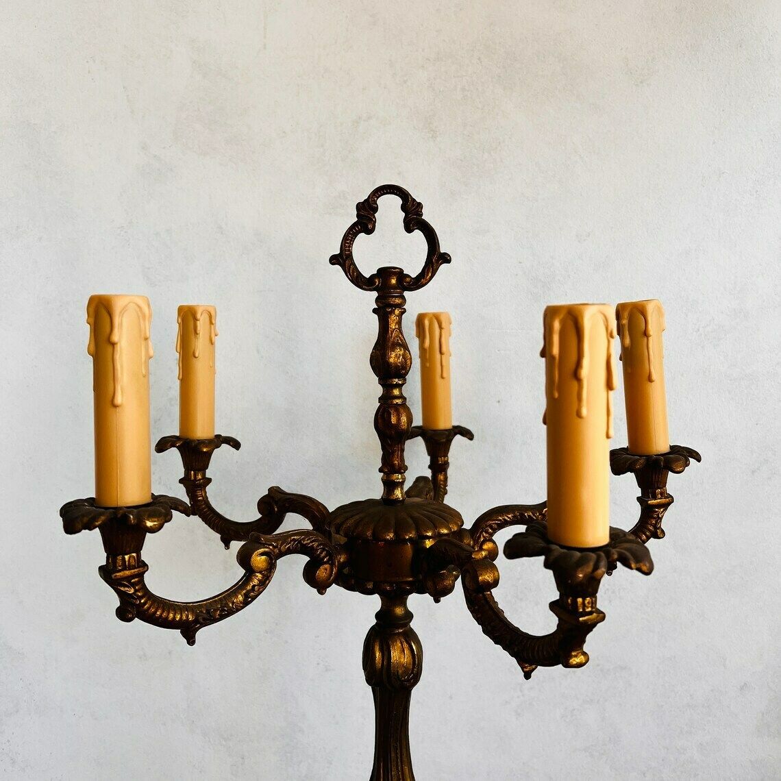 Antique Elegant Floor Lamp Victorian Style Made Of Bronze/Brass With 5 Lights. photo buy