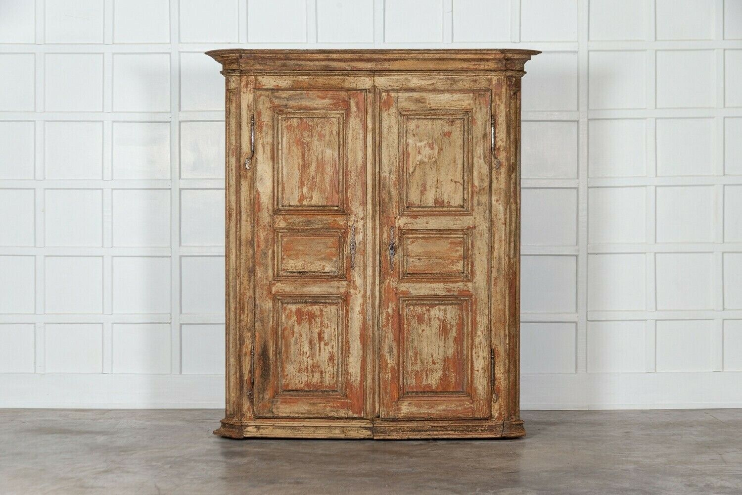 Large 18thc French Painted Pine Armoire photo for sale