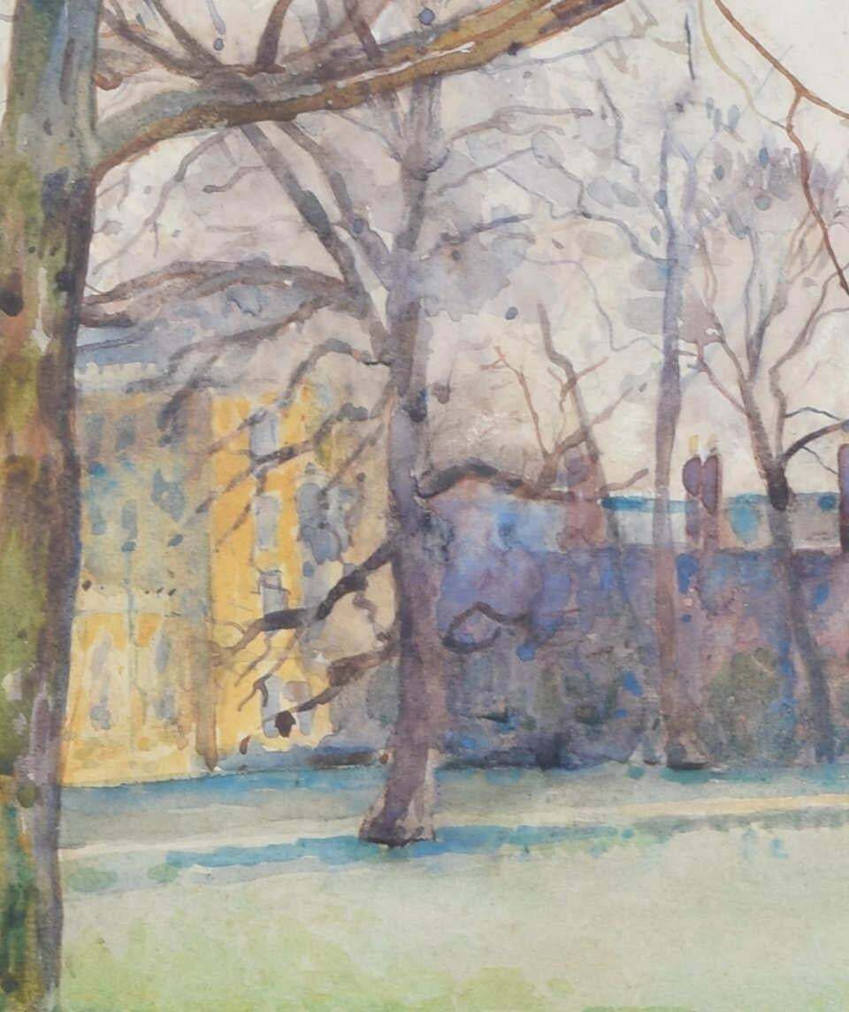 James Bolivar Manson St John’s College, Cambridge Watercolour By James Bolivar Manson photo Art