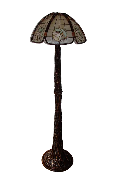 Floor Lamp In Rattan , 1950s.