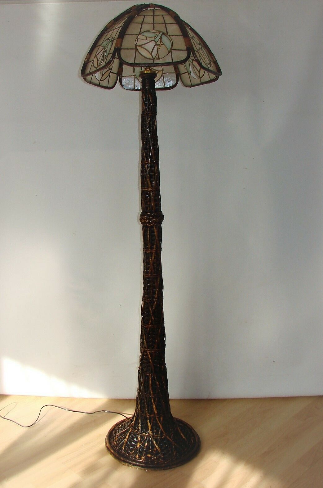 Floor Lamp In Rattan , 1950s. photo vinterior