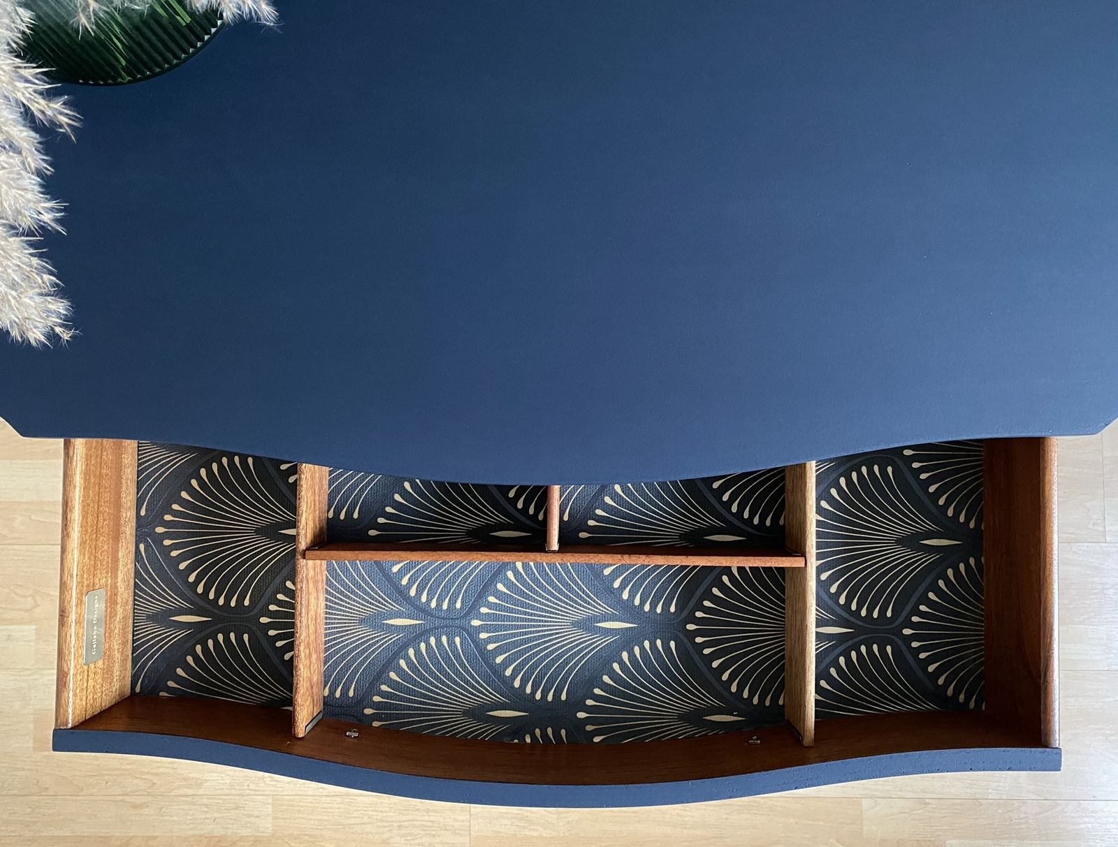 Painted Dark /Navy Blue Vintage Strongbow Sideboard photo 1095.0