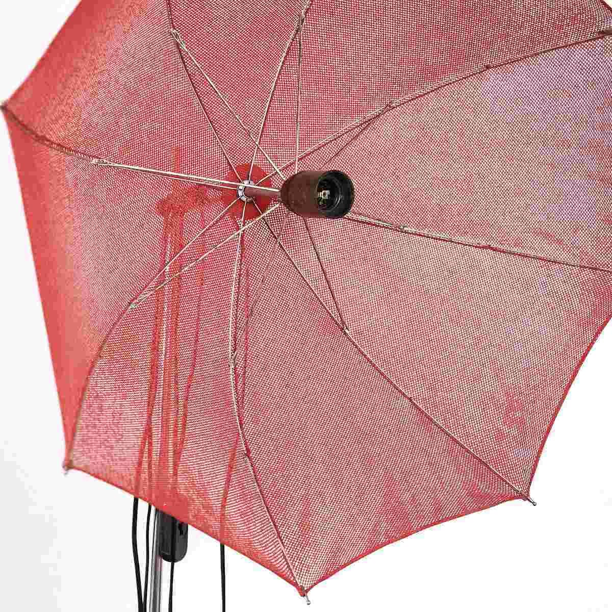 70 80's Design Floor Lamp With Red Umbrellas photo Lighting