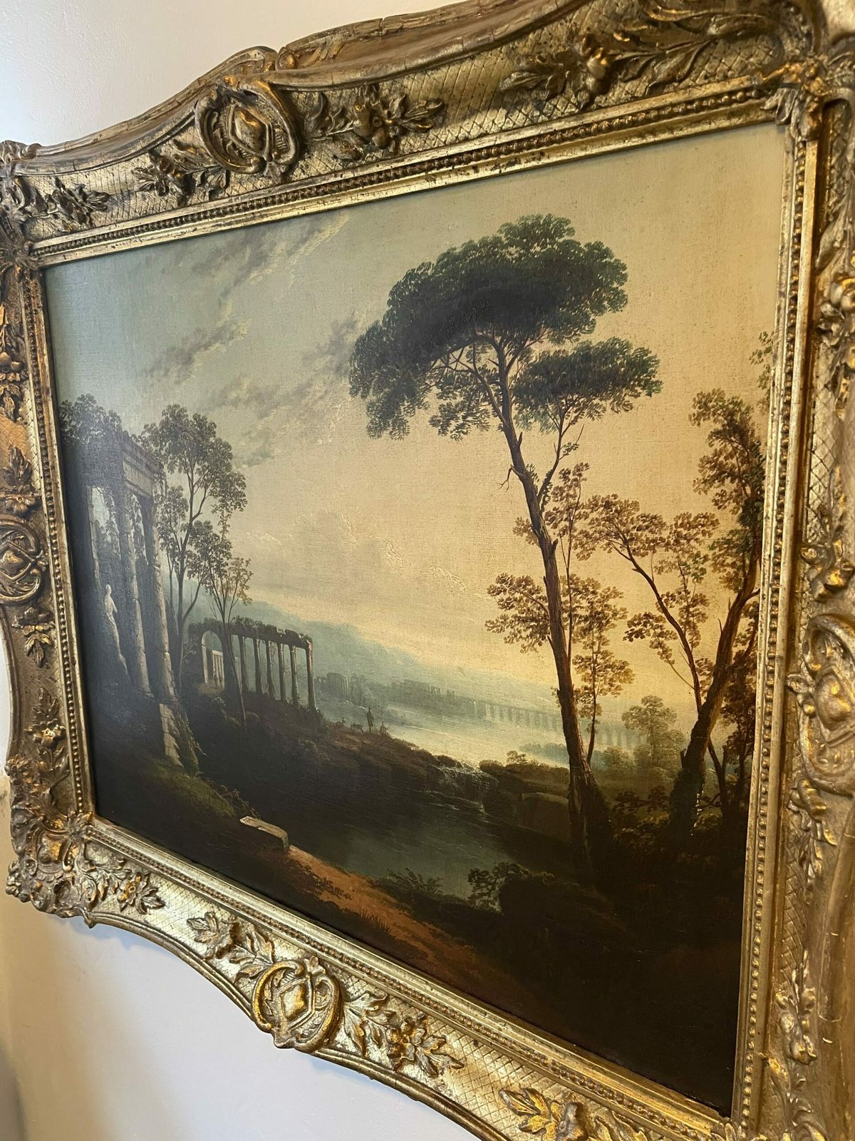 Late 18th Century Italinate Landscape With Classical Ruins photo furniture
