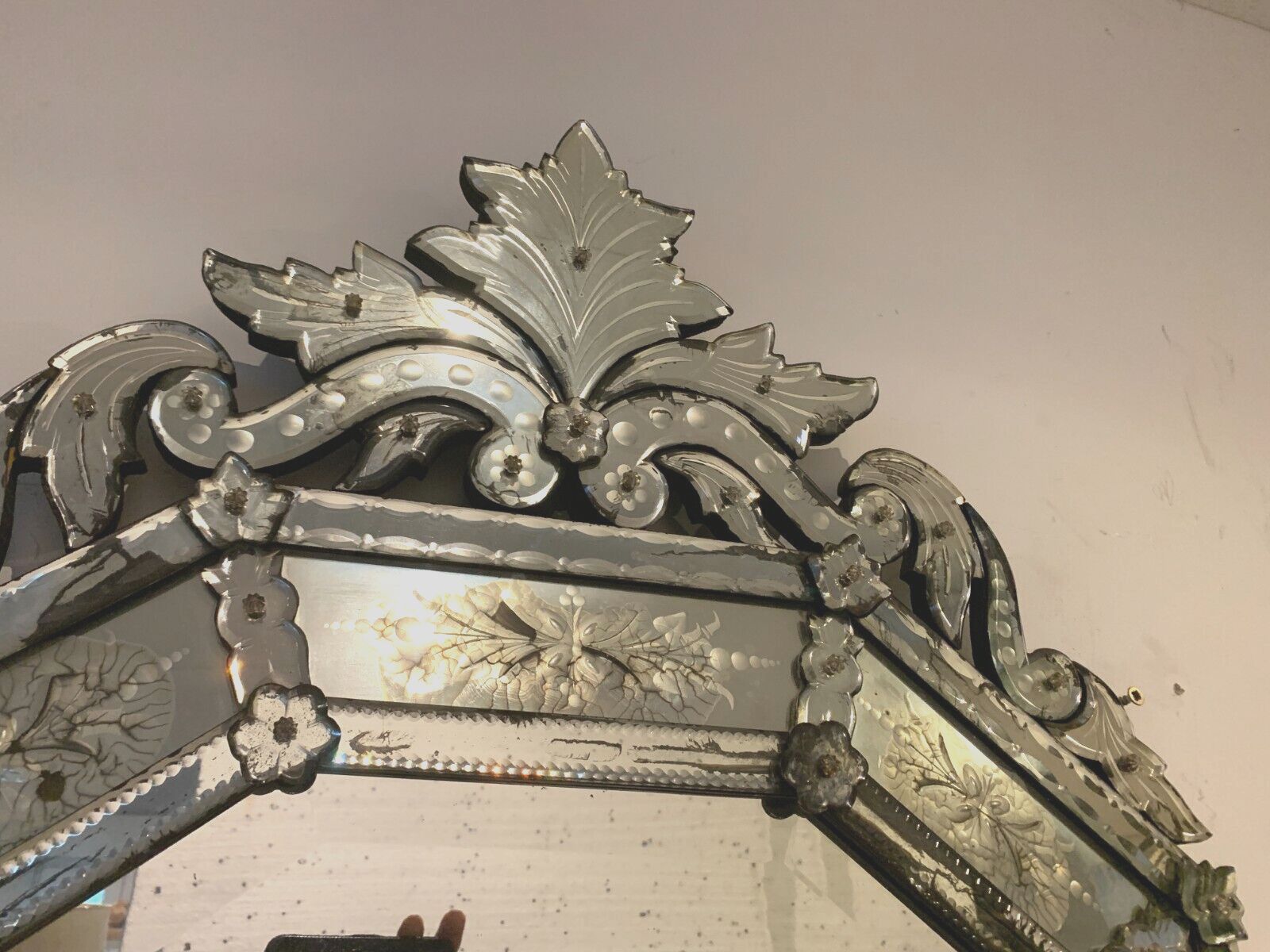 Venetian Mirror With Pare Close XX Century photo for sale