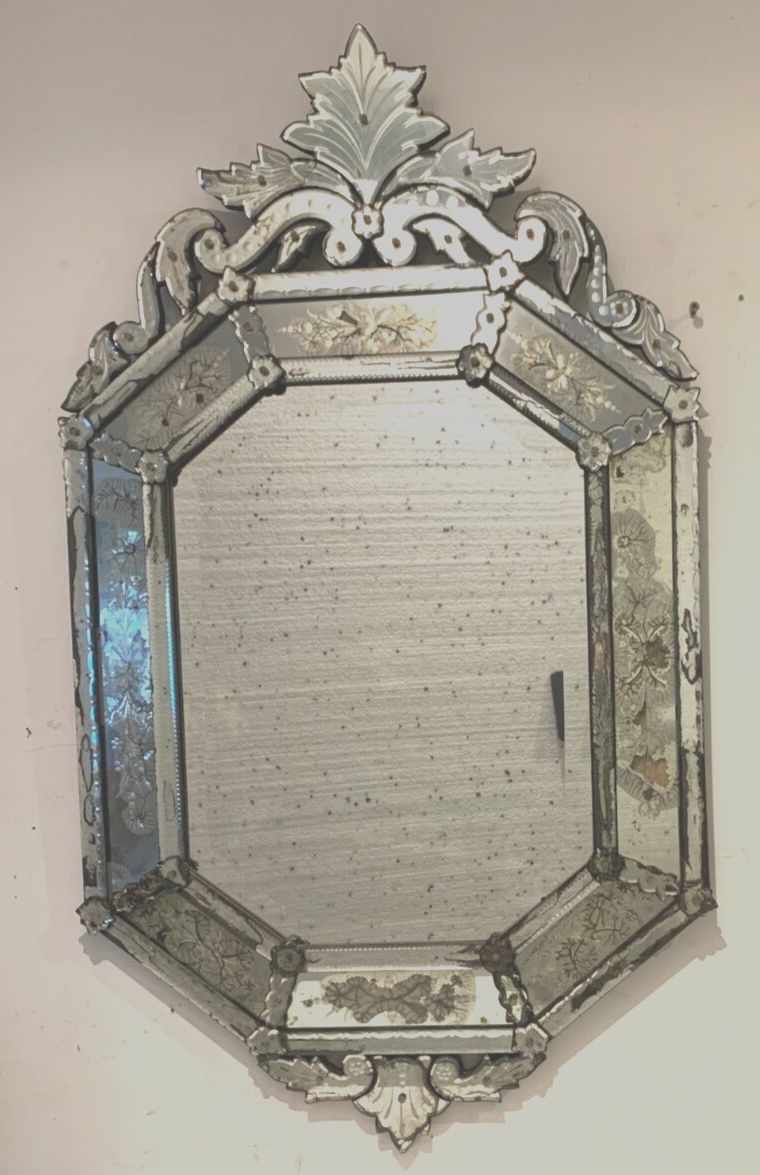 Home Decor Venetian Mirror With Pare Close XX Century photo