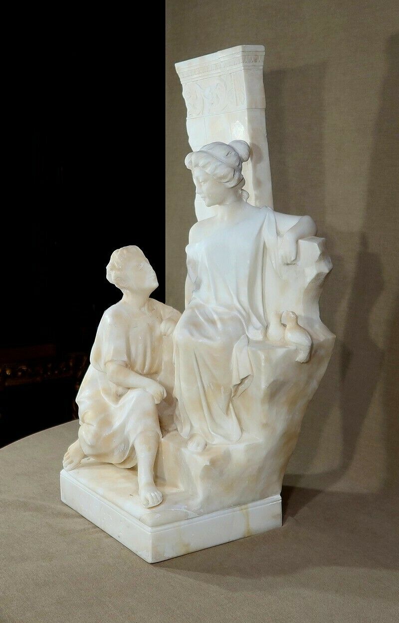 Marble Sculpture “Quo Vadis”, From The Novel Of Sienkiewicz – 1900 photo Art