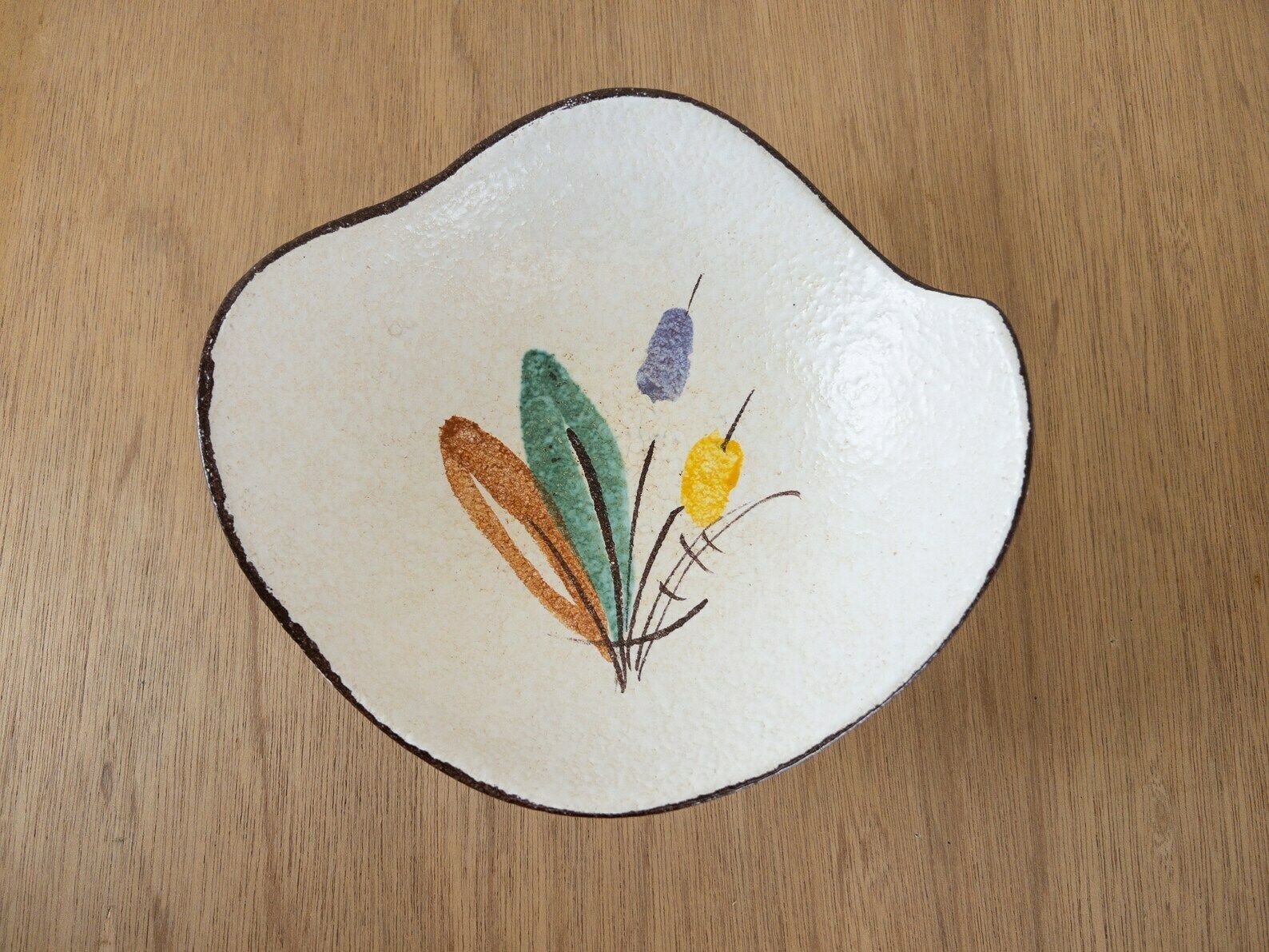 Scheurich Hand Painted 1950s Mid Century Ceramics, Vase And Bowl photo vintage