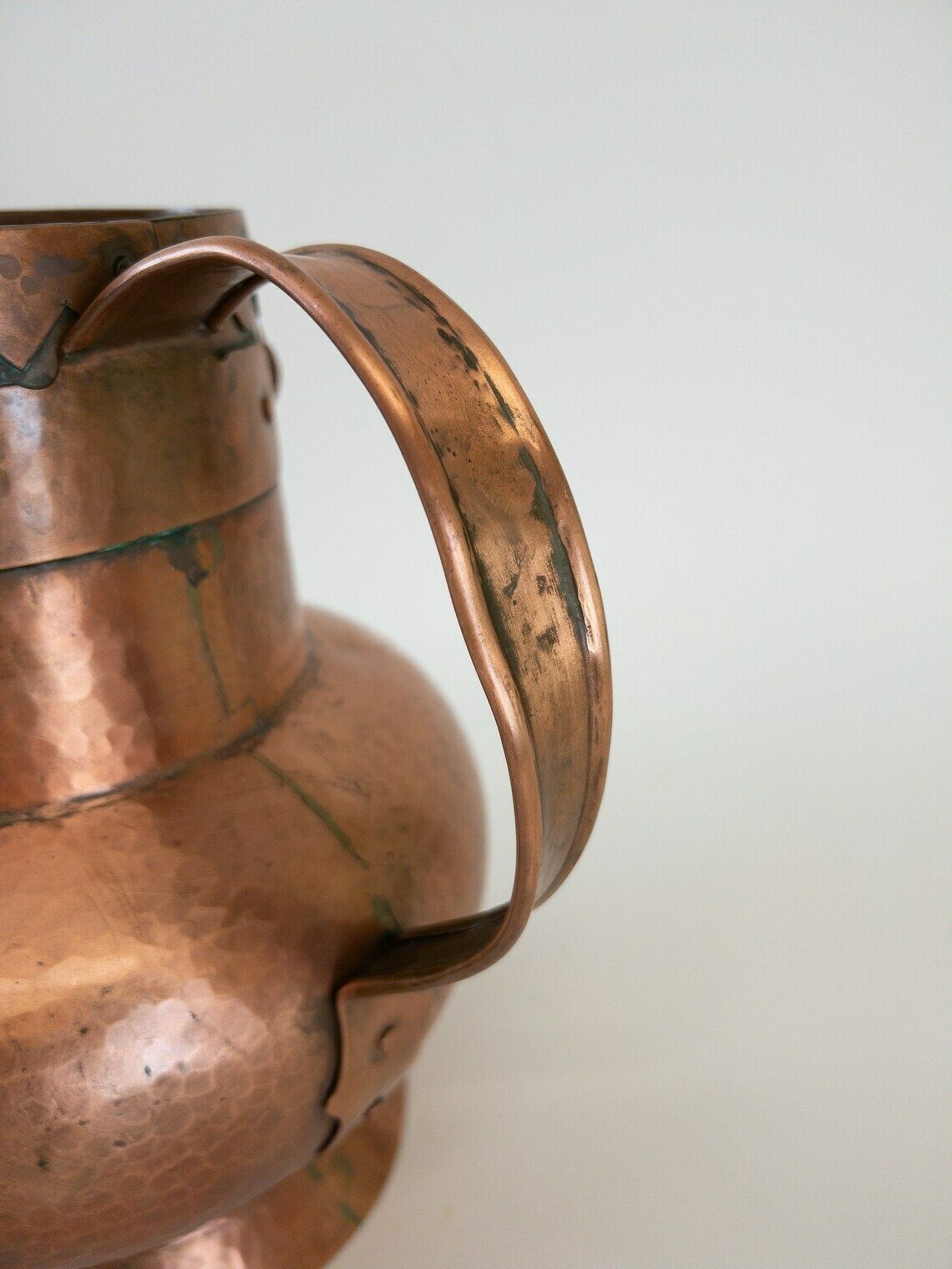 photo for sale Copper Water Pitcher   Large Copper Antique Jug With Handle   Made In Switzerland By Alla Monda