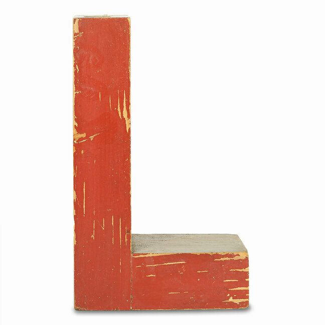 Wooden Letter "L", 1990s, Vintage