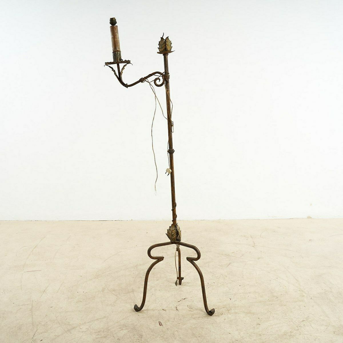 Wrought Iron Candle Holder Floor Lamp