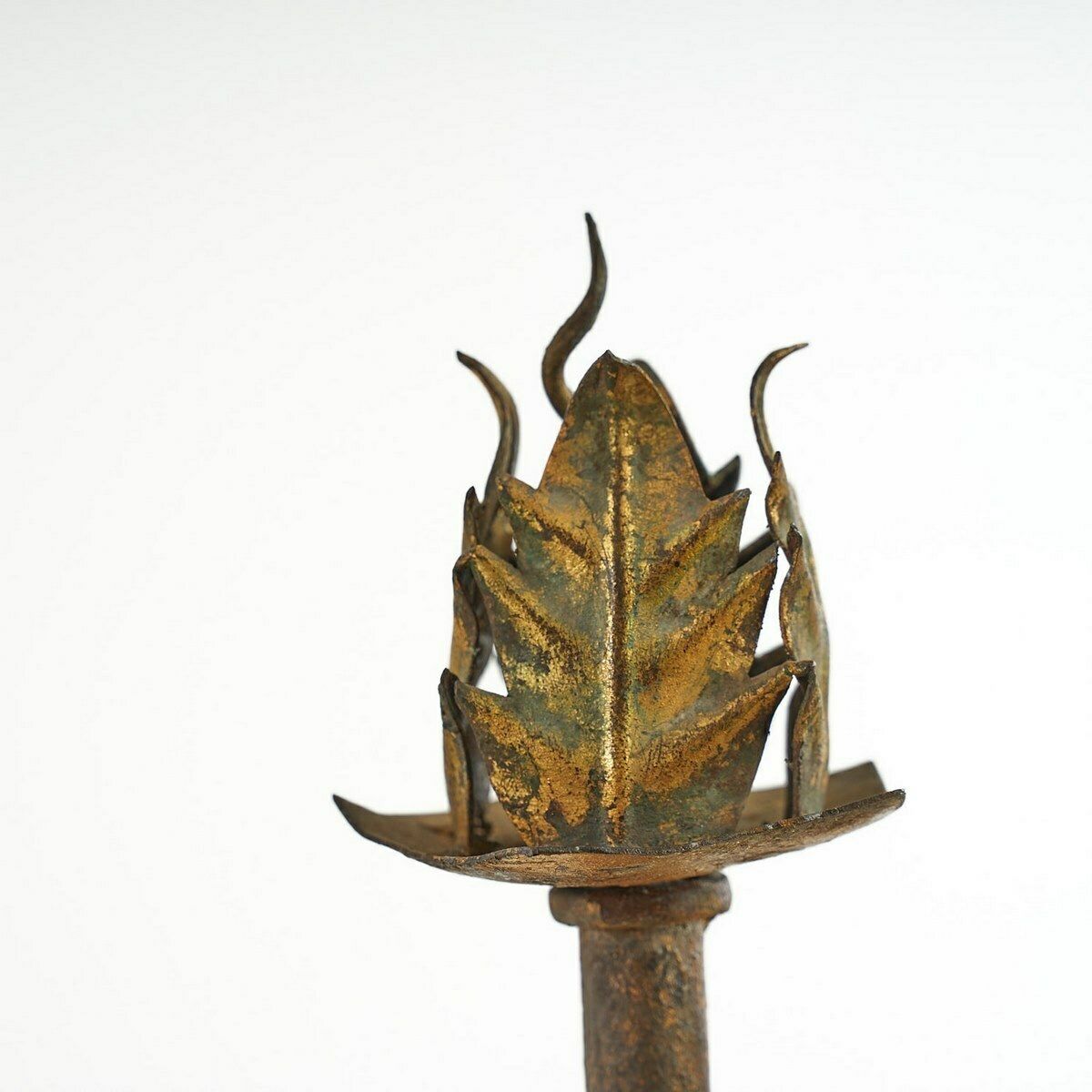 Wrought Iron Candle Holder Floor Lamp photo for sale