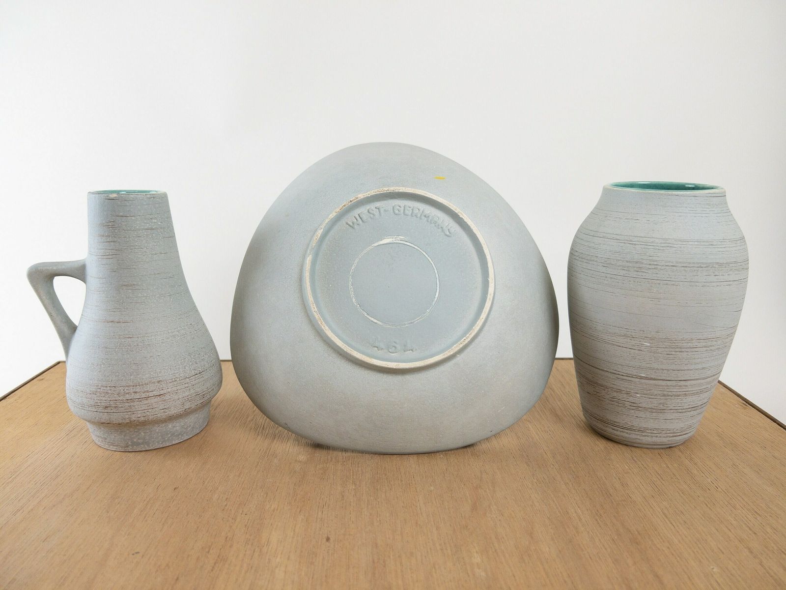 West German Pottery   Bay Keramik   Mid Century Ceramic Set   1960s Mid Century Ceramics Vases And Bowl photo for sale