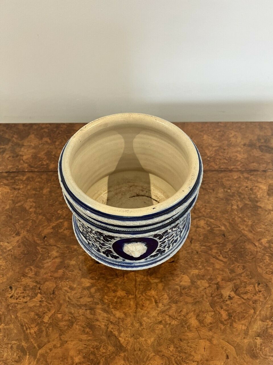Stunning Quality Victorian Salt Glazed German Jardiniere photo Home Decor