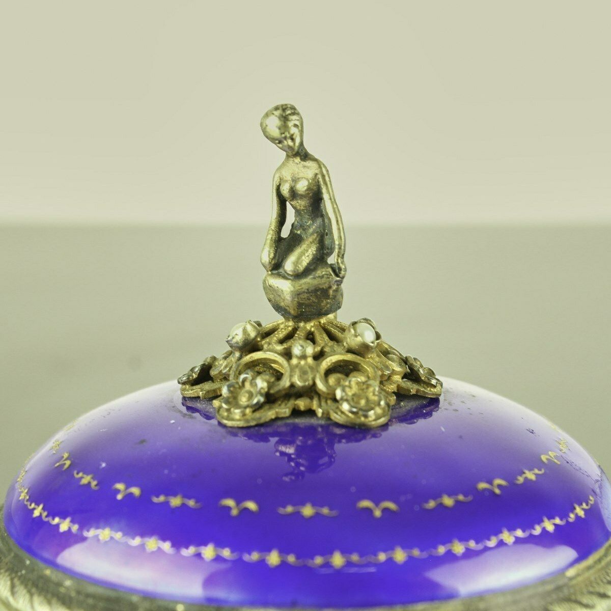 Enamelled Metal Jewelery Box photo Home Decor