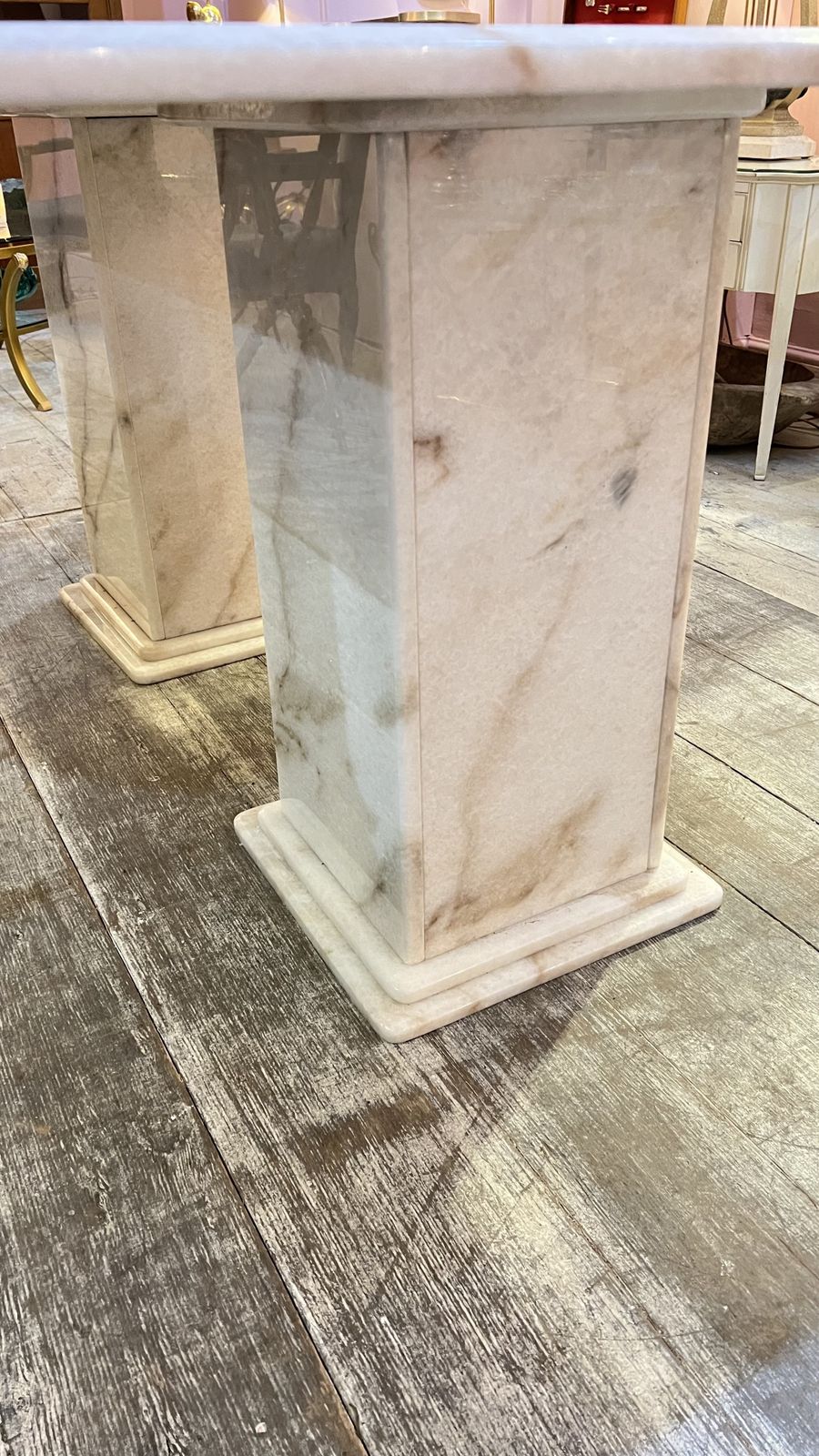 Italian Midcentury Marble Dining Table photo vintage