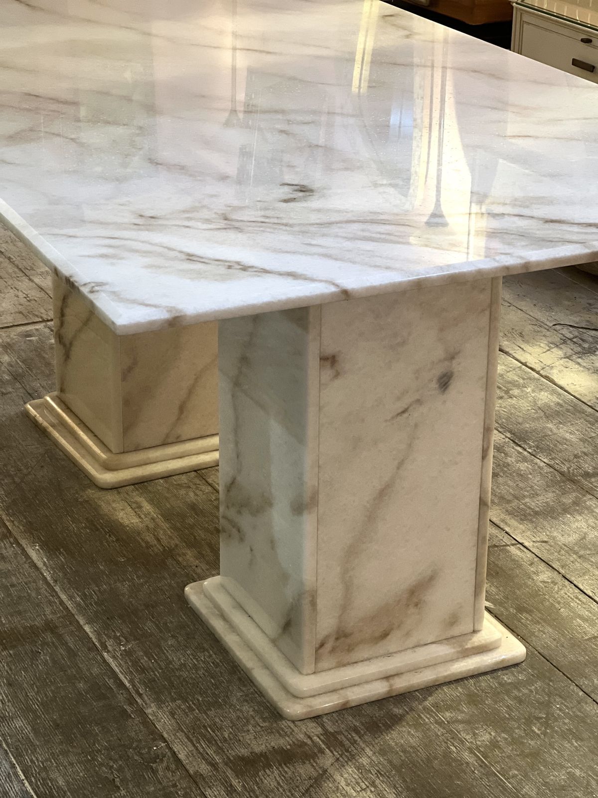 Furniture Italian Midcentury Marble Dining Table photo