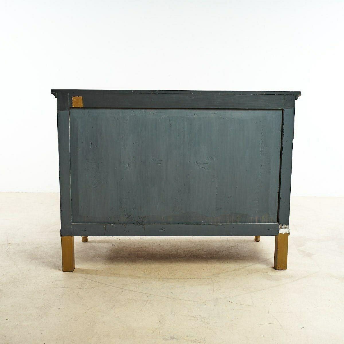 Dresser From 1800, Black Reworked With Gold Leaf Details photo furniture