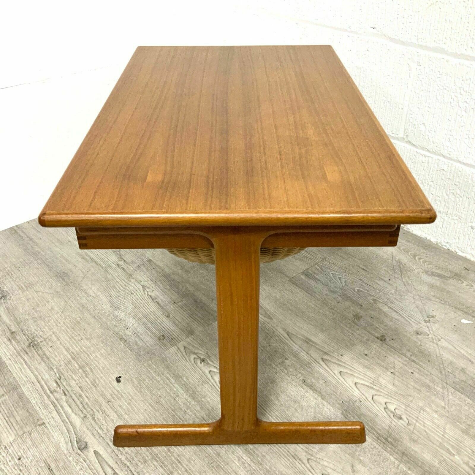 Danish Teak Sewing Table With Basket By Kia Kristiansen For Vilbjorg Mobelfrabik photo vintage