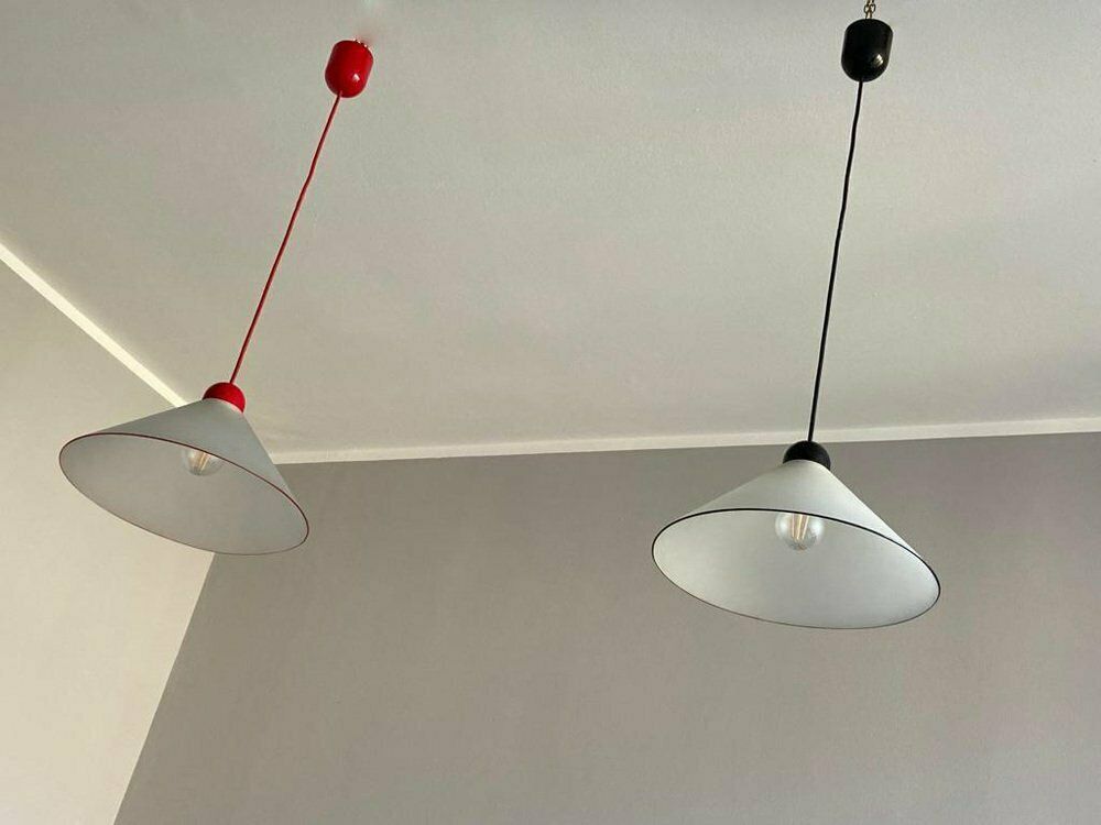 Italian Sofit Opaline Glass Lamps, 1970s, Set Of 2 photo vintage