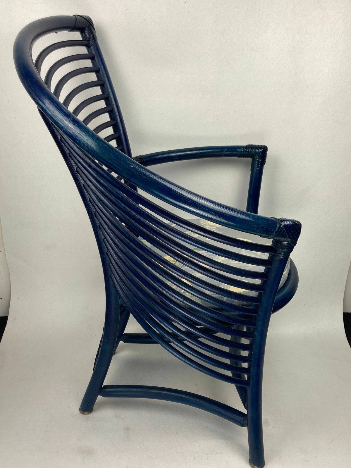 654.16 Set Of 4 Sculptural Rattan Bamboo Dining Chairs, Flechtatelier Schütz, Germany 1980s photo