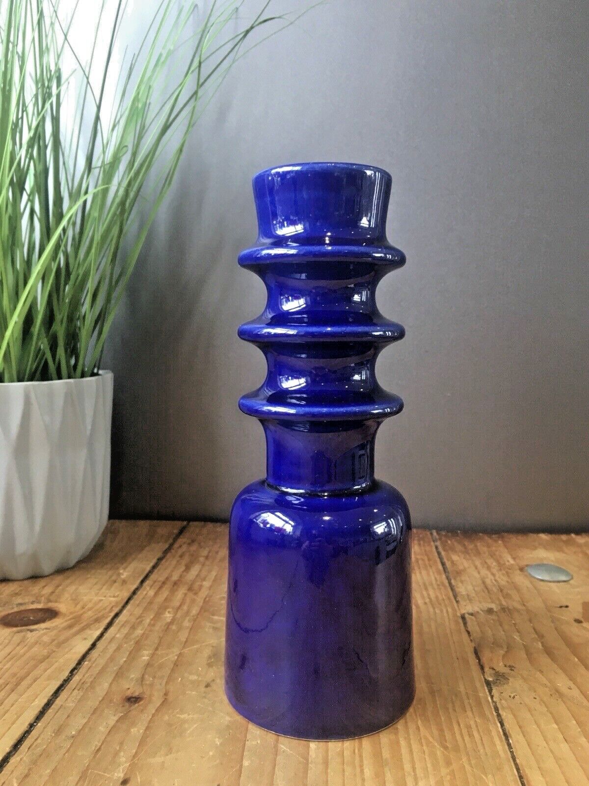 photo for sale Rare Mid Century Modern 60's Hooped Scandi Style Cari Zalloni Steuler Keramik Candlestick Candle Holder 204/20
